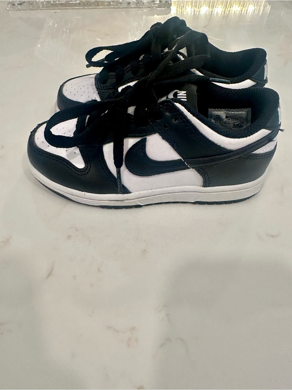Nike Kids Black and White Low-Top Sneakers